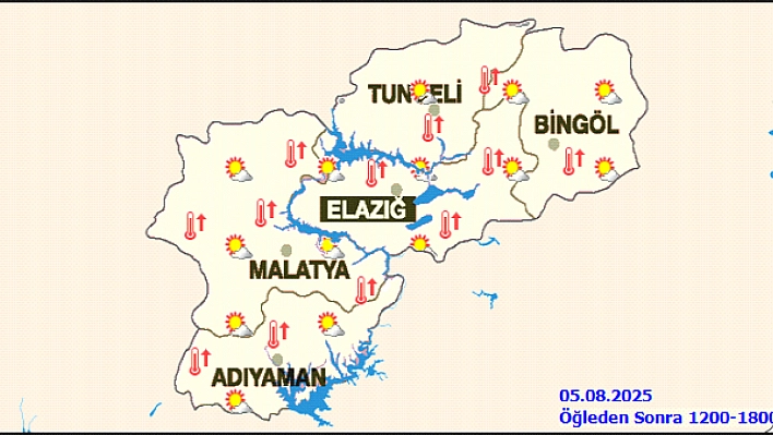 Meteoroloji Malatya'yı uyardı: Sıcaklıklar 40 dereceyi aşıyor| 11.00–16.00 arası dışarı çıkmayın!