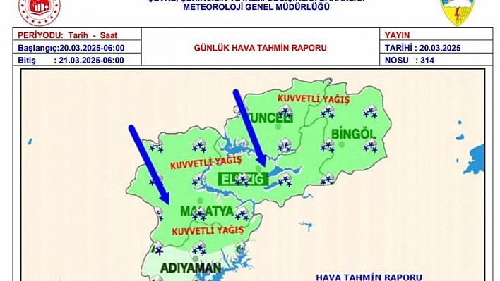 Meteorolojiden kuvvetli yağış uyarısı