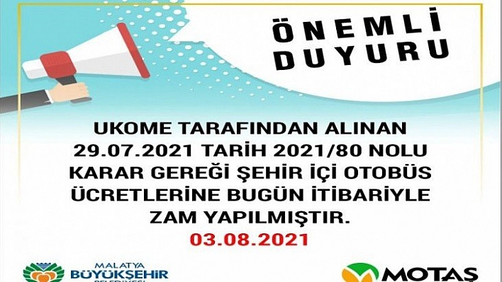 Ulaşıma yüzde 20 zam