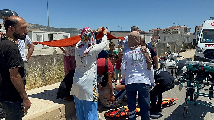 Motosiklet devrildi: 1 yaralı