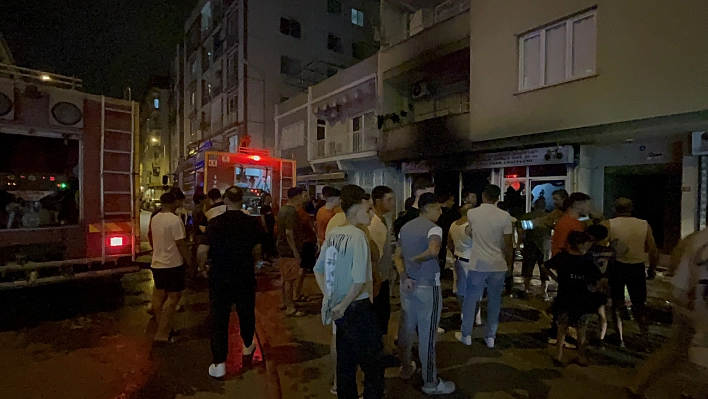 Motosiklet tamir atölyesinde yangın çıktı