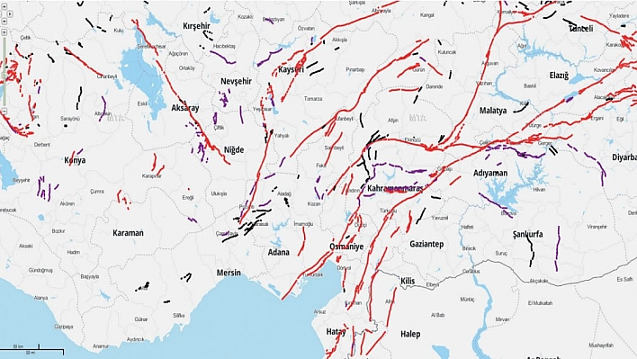 MTA Diri Fay Haritasını Güncelledi! Malatya İkinci Derece Riskli Bölgede...!