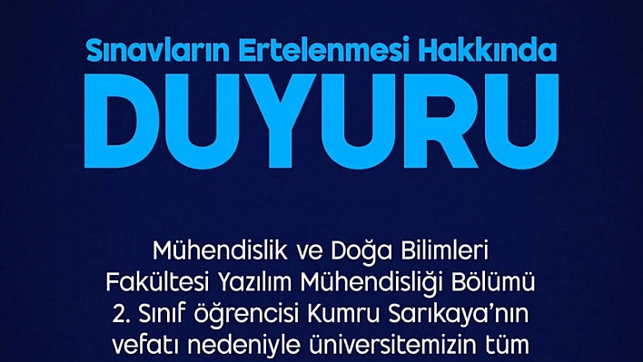 MTÜ'de sınavlar ertelendi!