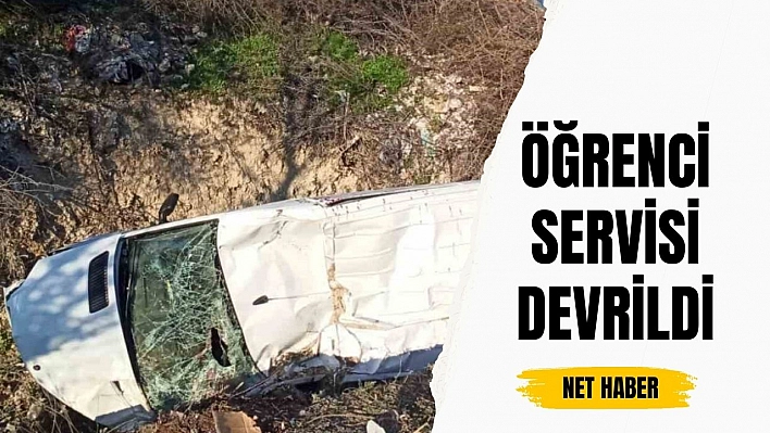 Öğrenci servisi devrildi