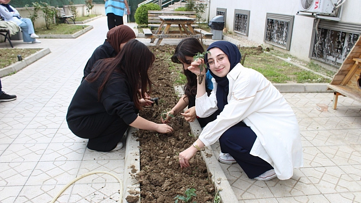Öğrenciler için hobi bahçesi kuruldu