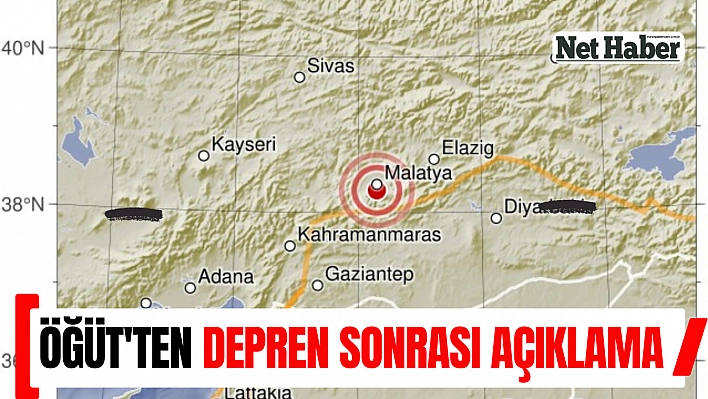 Öğüt'ten deprem sonrası açıklama