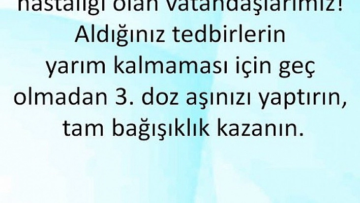 Bentli'den 3.aşı önerisi