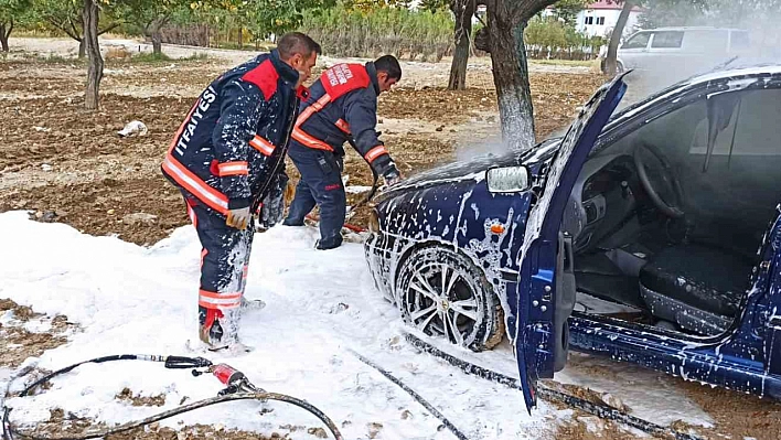 Park Halindeki Araç Alev Aldı!