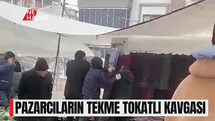 Pazarcıların tekme tokatlı kavgası