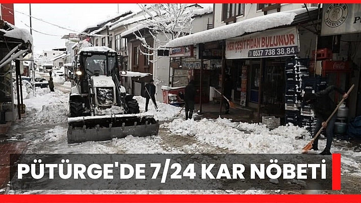 Pütürge'de 7/24 kar nöbeti