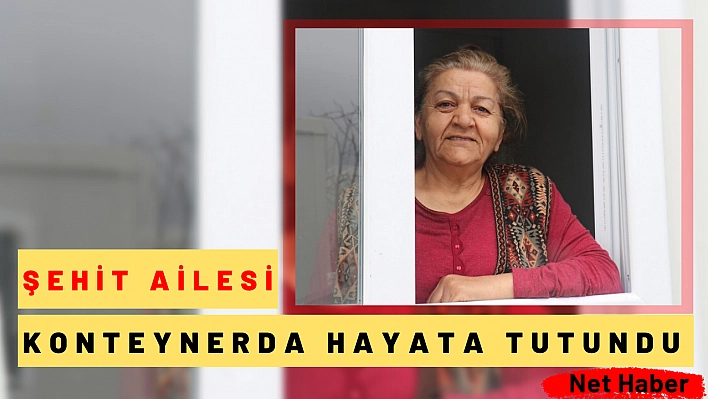 Şehit ailesi konteynerda hayata tutundu