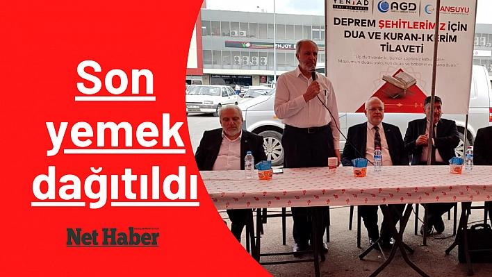 Aşevinde son yemek dağıtıldı