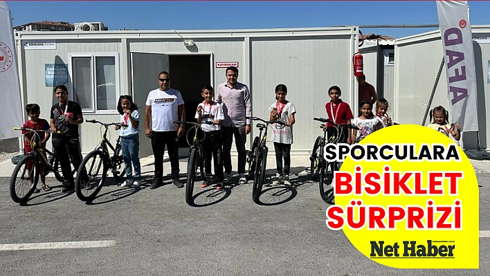 Sporculara bisiklet sürprizi