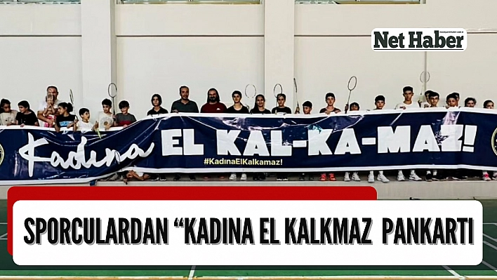 Sporculardan ' Kadına el kalkmaz' pankartı