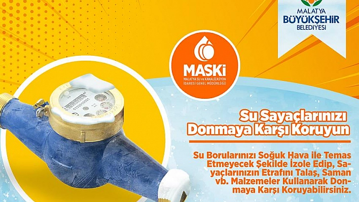 Su sayacı donmalarına dikkat  