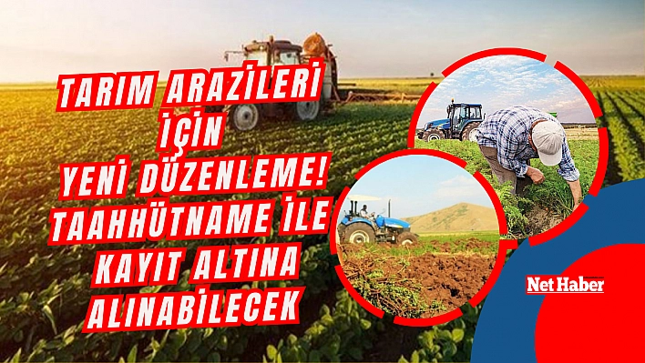 Tarım arazileri için yeni düzenleme! Taahhütname ile kayıt altına alınabilecek