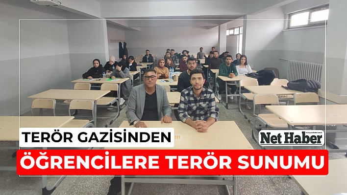 Terör gazisinden öğrencilere terör sunumu