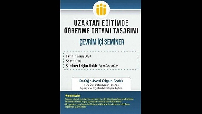 Uzaktan eğitimde çevrimiçi seminer