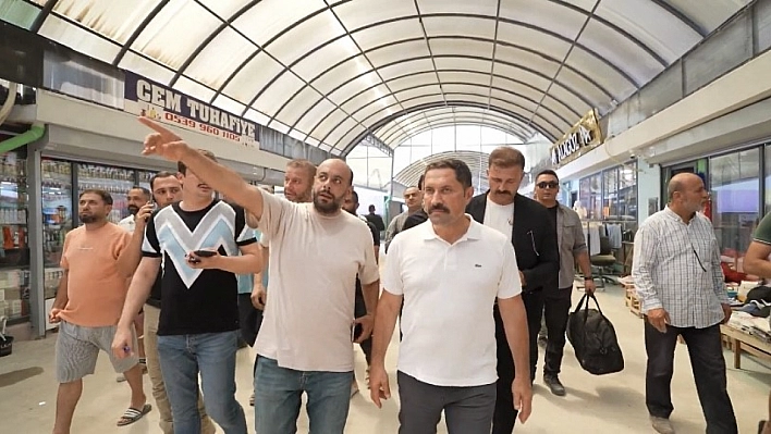 Vali Masatlı, Tarihi Uzun Çarşı'daki çalışmaları inceledi