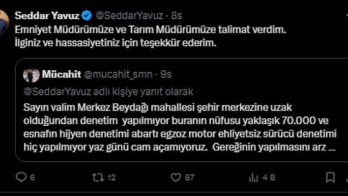 Vali Yavuz Duyarsız Kalmadı: Anında talimatı verdi