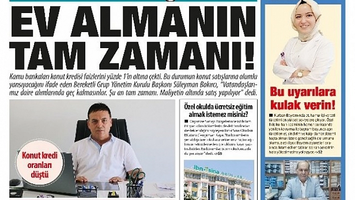 Vuslat gazetesinden 'Memleketim' eki