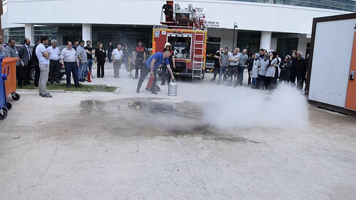 Yangın tatbikatı gerçekleştirildi