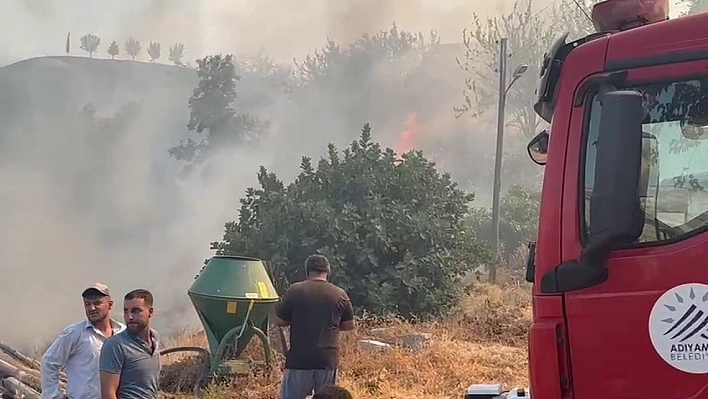 Yangını söndürmek isterken devrildi