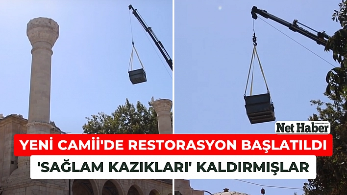 Yeni Camii'de restorasyon başlatıldı 'Sağlam kazıkları' kaldırmışlar