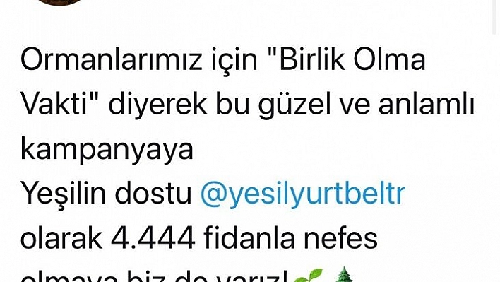 Yeşilyurt'tan 4 bin 444 fidan