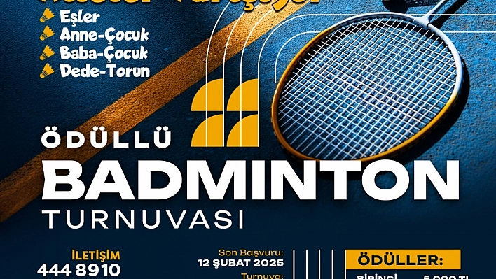 Yeşilyurt'ta Aileler Arası Rekabet Başlıyor: Ödüllü Badminton Turnuvası!