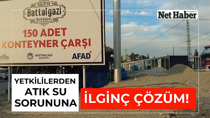 Yetkililerden atık su sorununa ilginç çözüm! 