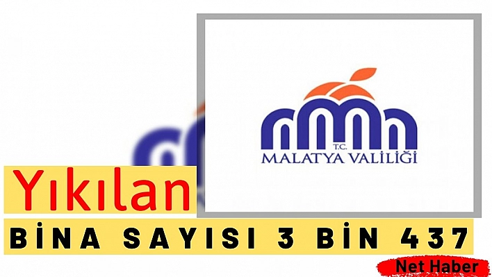 Yıkılan bina sayısı 3 bin 437