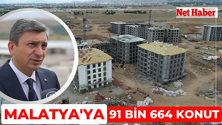 Malatya'ya 91 bin 664 konut