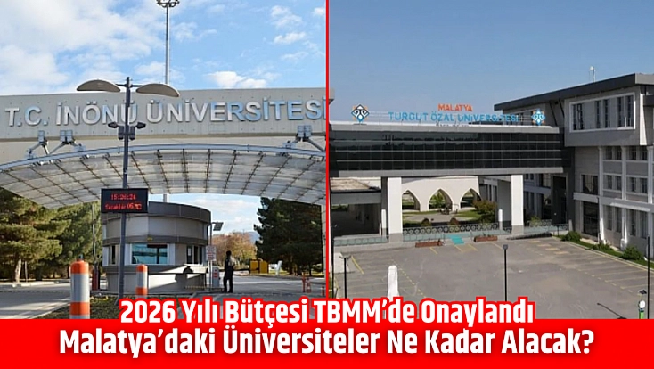 2026 yılı bütçesi TBMM’de onaylandı: Malatya’daki üniversiteler ne kadar alacak?