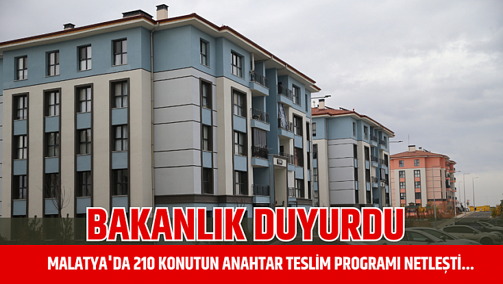 Bakanlık duyurdu: Malatya'da 210 konutun anahtar teslim programı netleşti...