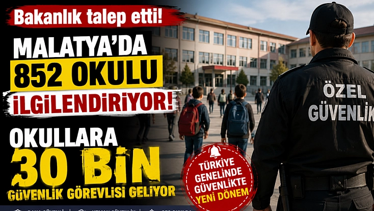 Bakanlık talep etti! Malatya’da 852 okulu ilgilendiriyor…