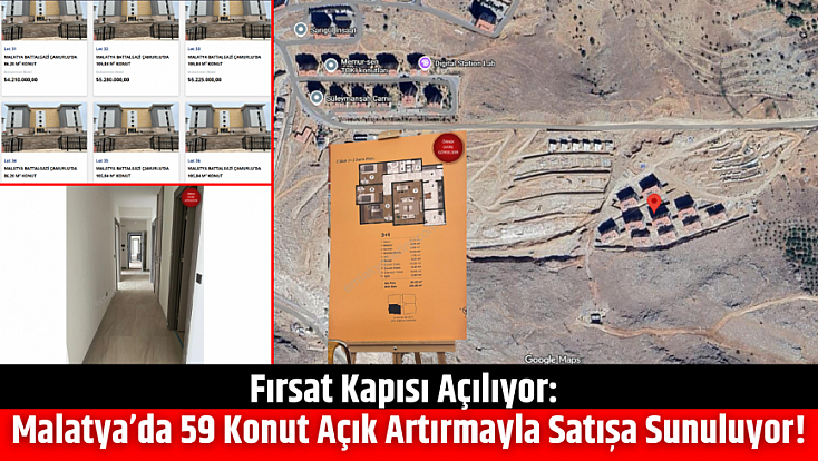 Fırsat Kapısı Açılıyor: Malatya’da 59 Konut Açık Artırmayla Satışa Sunuluyor!