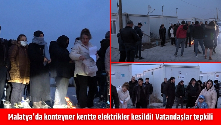 Malatya'da konteyner kentte elektrikler kesildi! Vatandaşlar tepkili...