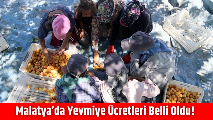 Malatya’da yevmiye ücretleri belli oldu!