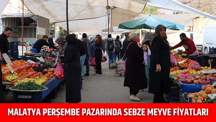 Malatya perşembe pazarında sebze meyve fiyatları....