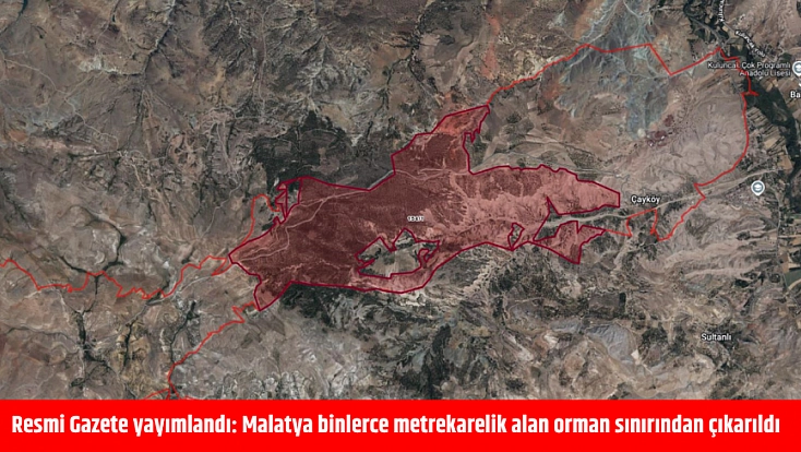 Resmi Gazete yayımlandı: Malatya binlerce metrekarelik alan orman sınırından çıkarıldı