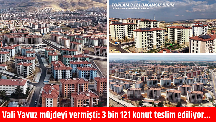 Malatya'da 3 bin 121 konut teslim ediliyor…