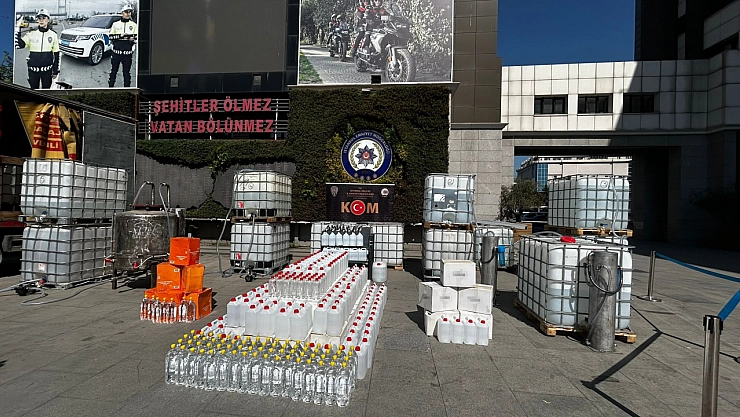 19 ton sahte alkol ele geçirildi