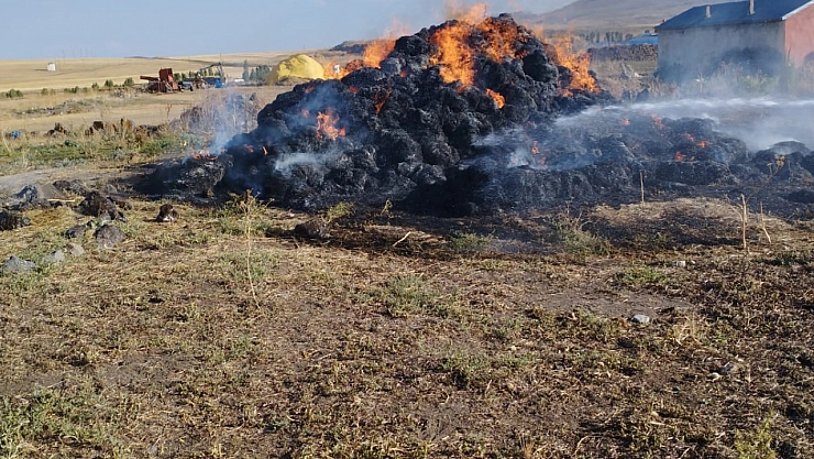 20 ton ot yanarak kül oldu