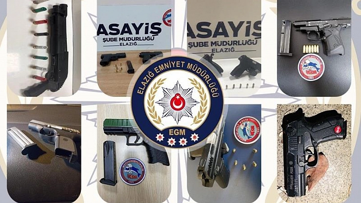 22 adet ruhsatsız silah ele geçirildi