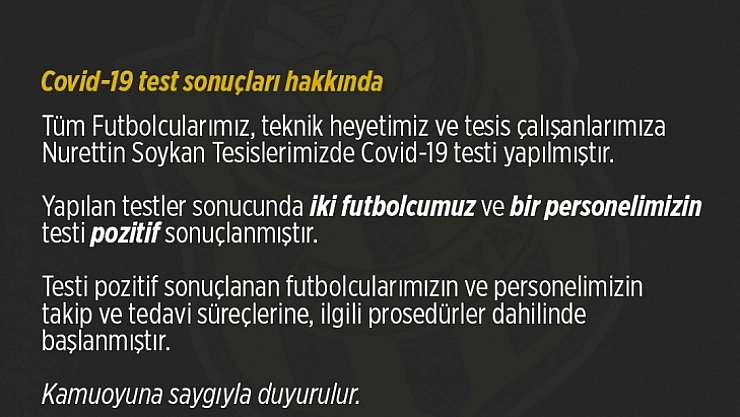 3 test pozitif çıktı