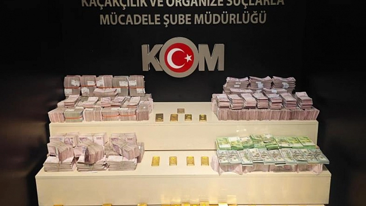 66 kilo altın ve suç geliri ele geçirildi