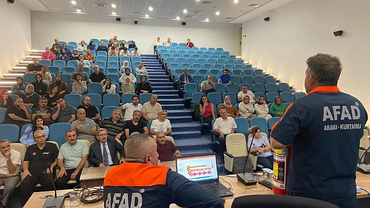 Afet farkındalık, yangın ve tahliye tatbikatı düzenlendi