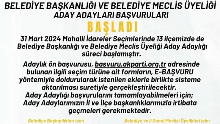 AK Parti yerel seçimlerin startını verdi