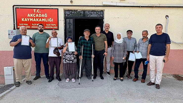 Malatya'da 28 yıllık tapu sorunu çözüldü